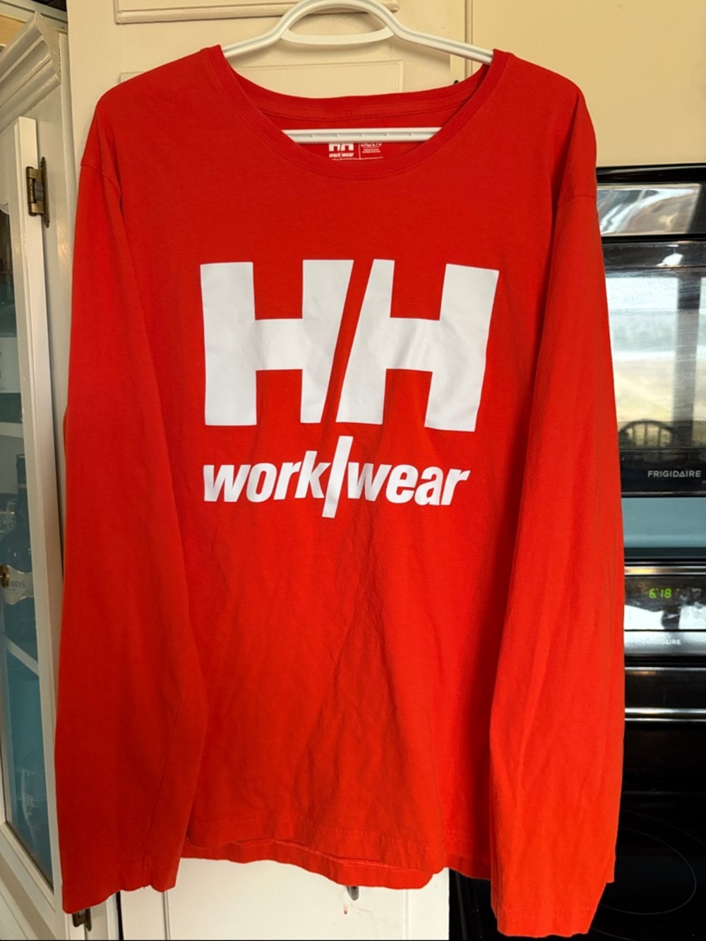 Helly Hansen Orange Long Sleeve Workwear Logo Tee